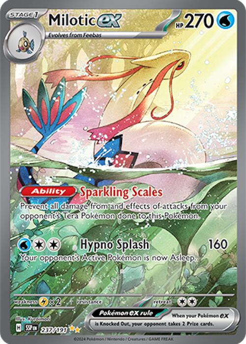 237 191 pokemon card Milotic ex (237/191) [Scarlet & Violet: Surging Sparks]