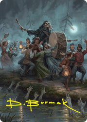 Blasphemous Edict Art Card (35/54) (Gold-Stamped Signature) [Foundations Art Series]