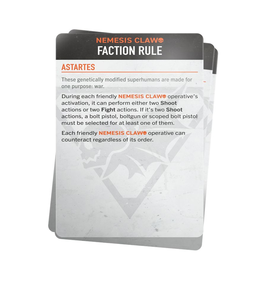 Warhammer 40K: Kill Team - Nemesis Claw Datacards