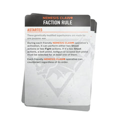 Warhammer 40K: Kill Team - Nemesis Claw Datacards