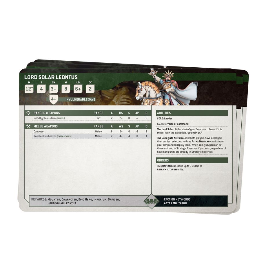 Warhammer 40K: Datasheet Cards - Astra Militarum
