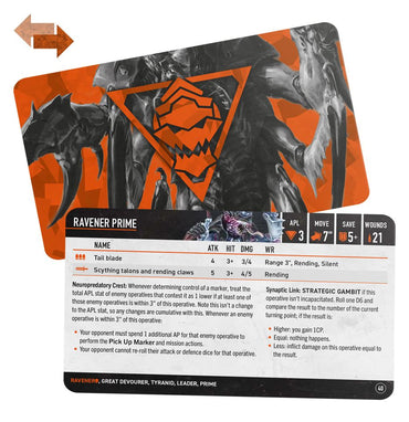 Warhammer 40K: Kill Team - Ravener Datacards