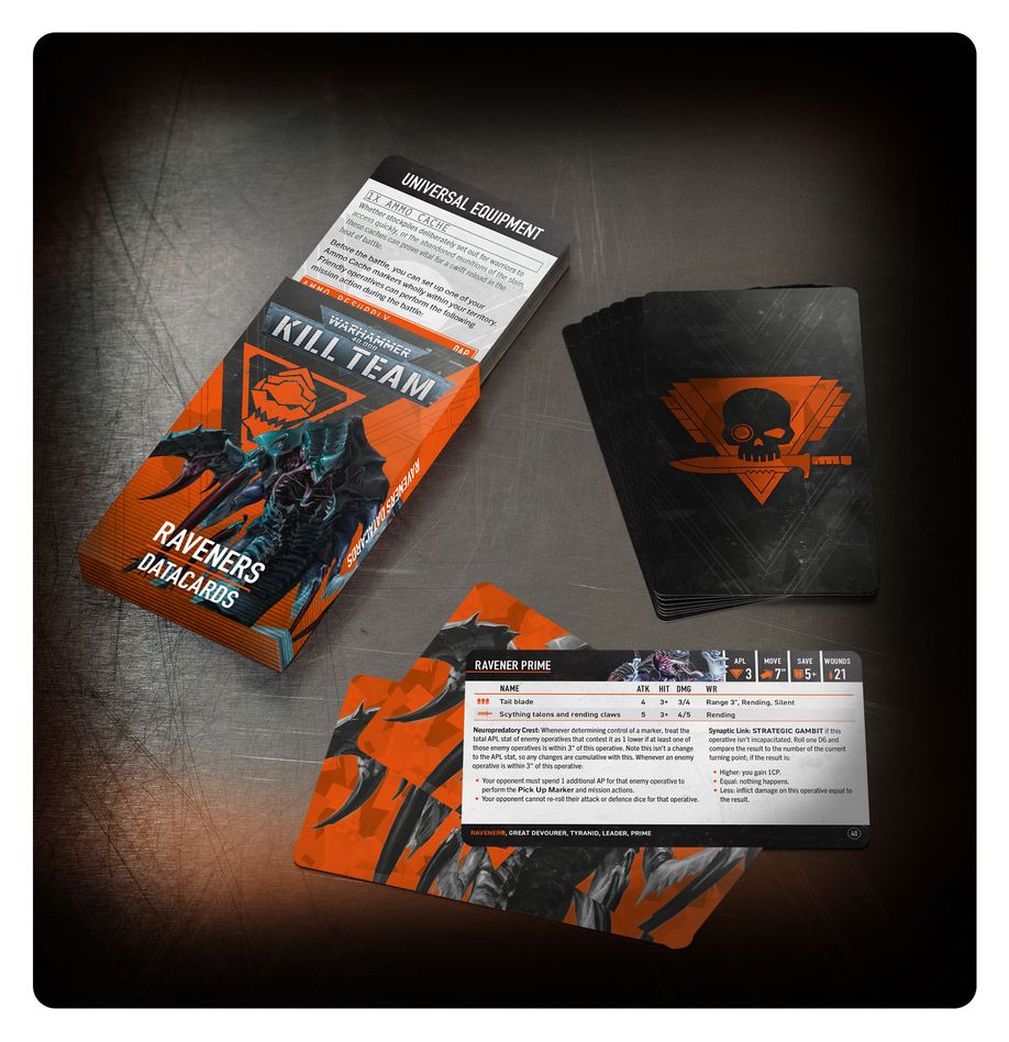 Warhammer 40K: Kill Team - Ravener Datacards
