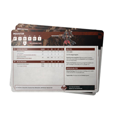 Warhammer 40K: Datasheet Cards - Imperial Agents