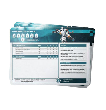Warhammer 40K: Datasheet Cards - T'au Empire