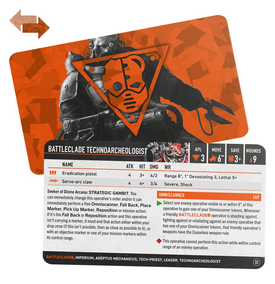 Warhammer 40K: Kill Team - Battleclade Datacards