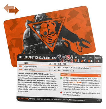Warhammer 40K: Kill Team - Battleclade Datacards