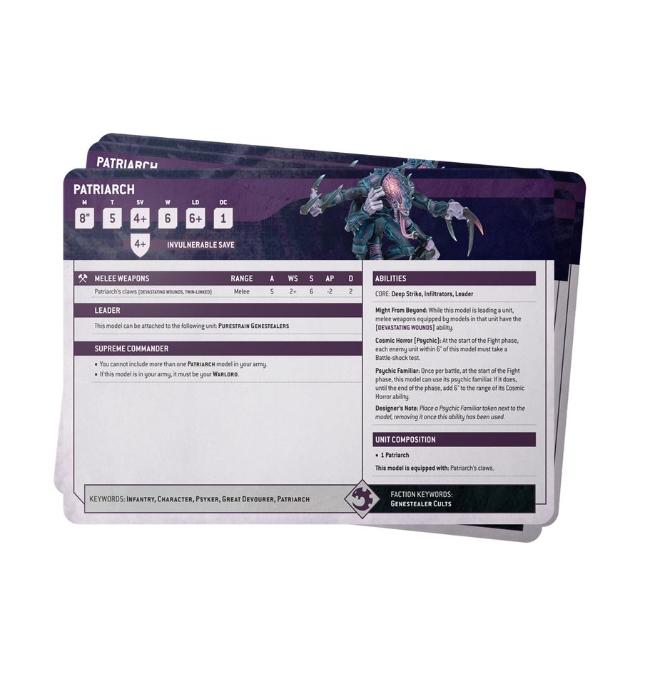 Warhammer 40K: Datasheet Cards - Genestealer Cults