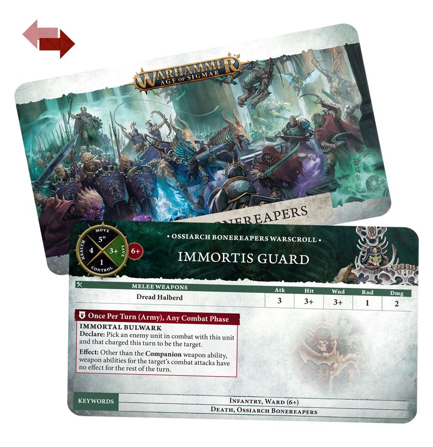 Warhammer Age of Sigmar: Ossiarch Bonereapers - Warscroll Cards