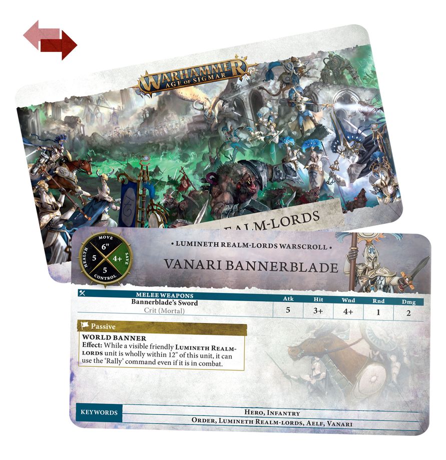 Warhammer Age of Sigmar: Lumineth Realmlords - Warscroll Cards