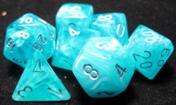 Chessex: Cirrus Polyhedral Pearl Aqua/Silver (CHX 27465)