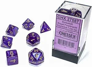 Chessex: Borealis Polyhedral Royal Purple/Gold Luminary (CHX 27587)