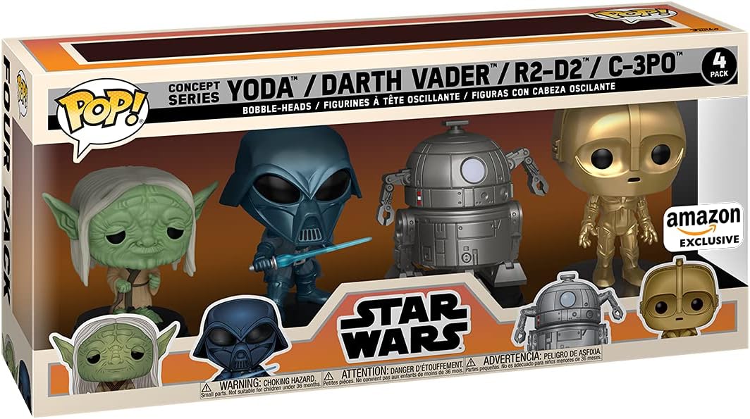 Funko Pop!: Star Wars - Yoda/Darth Vader/ R2-D2/C-3PO