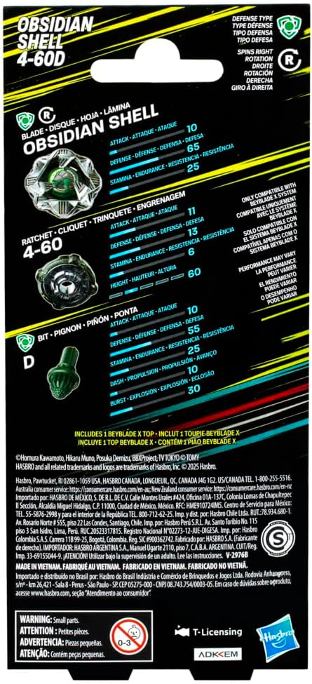 Beyblade X: Obsidian Shell 4-60D