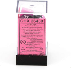 Chessex: Gemini Polyhedral Black-Pink/White (CHX 26430)