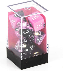 Chessex: Gemini Polyhedral Black-Pink/White (CHX 26430)