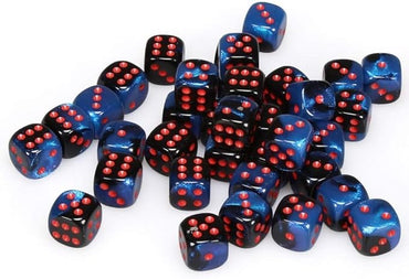 Chessex: Gemini Black-Starlight/Red 12mm Dice Block (CHX 26858)