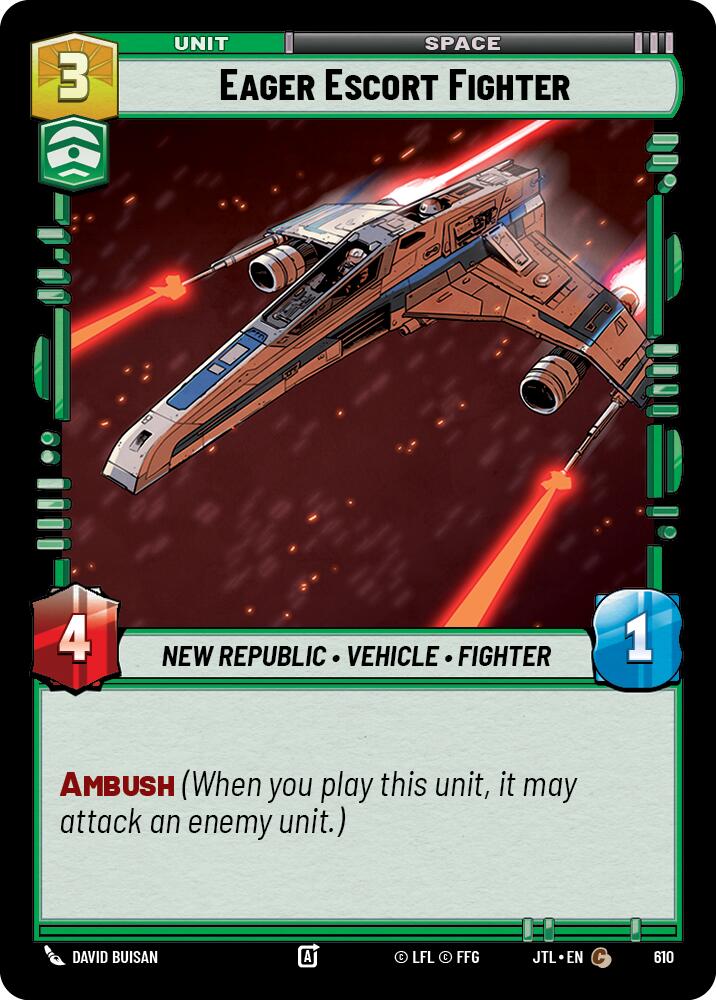 Eager Escort Fighter (Foil) (610) [Jump to Lightspeed]