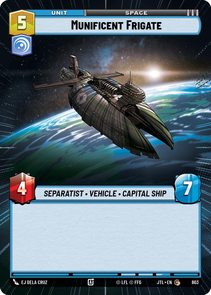 Munificent Frigate (803) (Hyperspace Foil) (803) [Jump to Lightspeed]