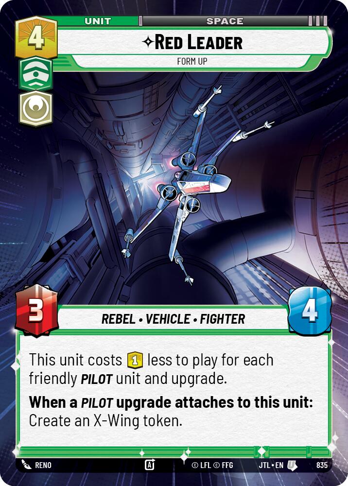 Red Leader - Form Up (835) (Hyperspace Foil) (835) [Jump to Lightspeed]