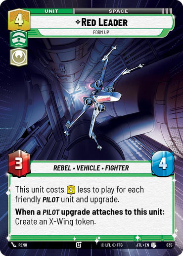 Red Leader - Form Up (835) (Hyperspace Foil) (835) [Jump to Lightspeed]