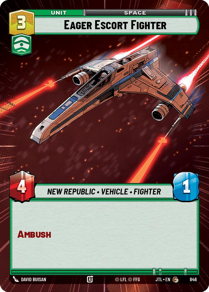 Eager Escort Fighter (Hyperspace Foil) (846) [Jump to Lightspeed]