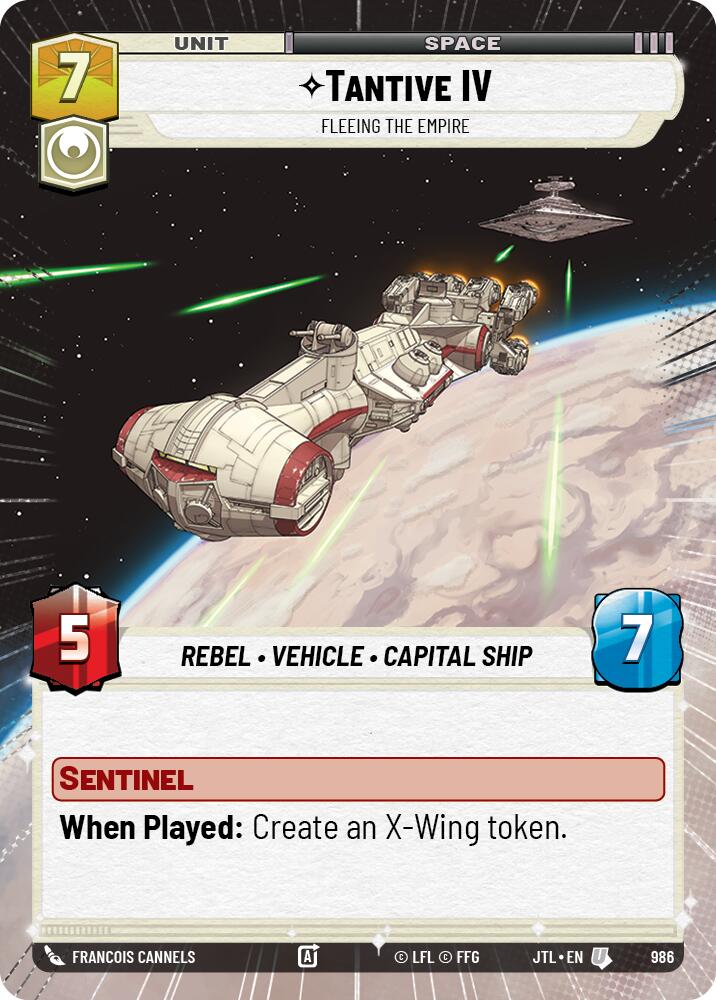 Tantive IV - Fleeing the Empire (Hyperspace Foil) (986) [Jump to Lightspeed]