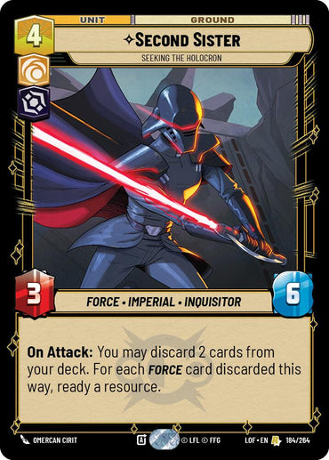 Second Sister - Seeking the Holocron (184/264) (184/264) [Legends of the Force]