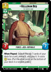 Kelleran Beq - The Sabered Hand (602) (Foil) (602) [Legends of the Force]