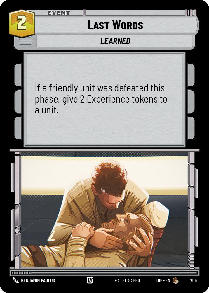 Last Words (765) (Foil) (765) [Legends of the Force]