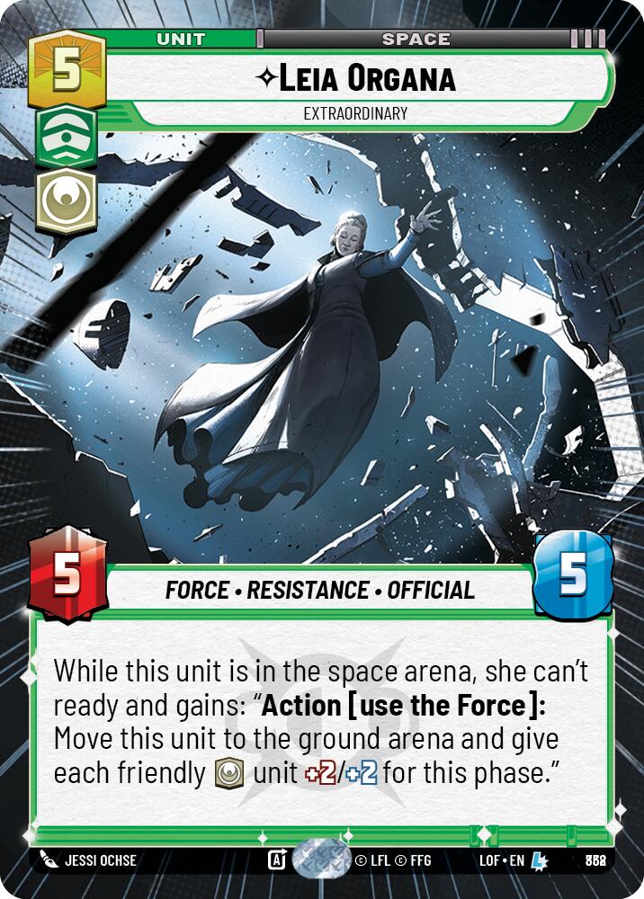 Leia Organa - Extraordinary (838) (Hyperspace Foil) (838) [Legends of the Force]