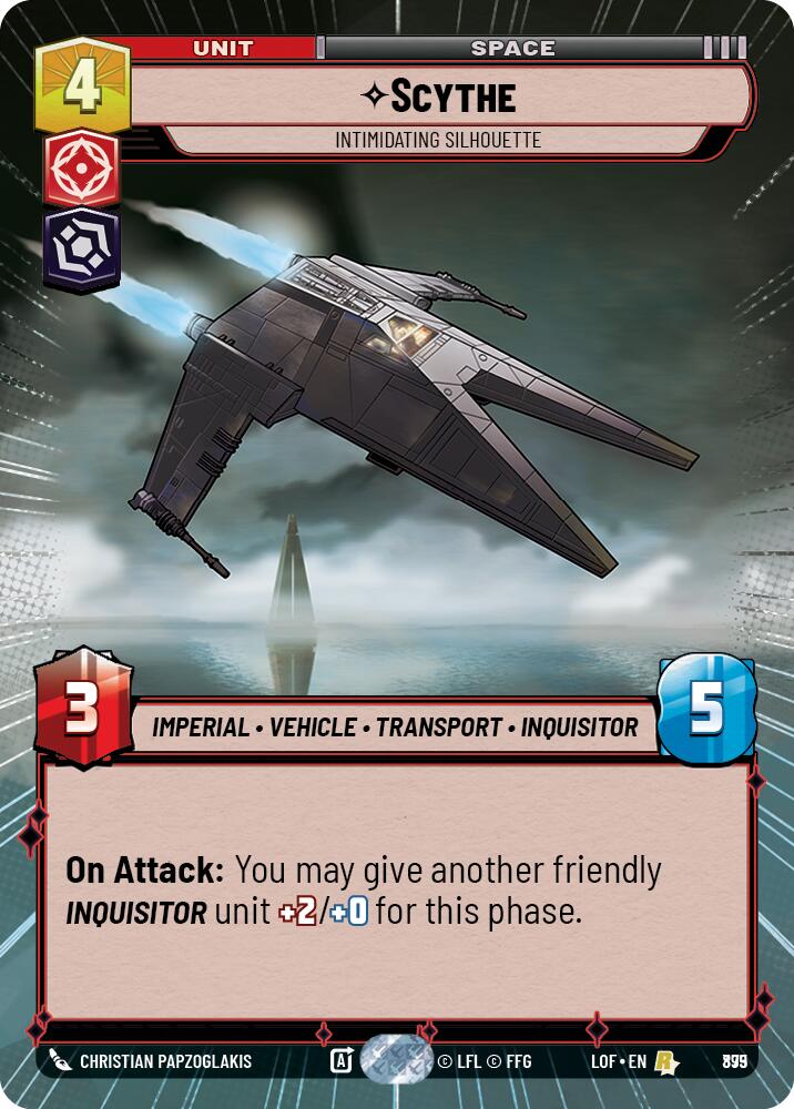 Scythe - Intimidating Silhouette (875) (Hyperspace Foil) (875) [Legends of the Force]