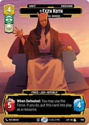 Eeth Koth - Spiritual Warrior (1100) (Prestige Foil) (1100) [Legends of the Force]