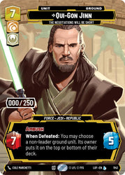 Qui-Gon Jinn - The Negotiations Will Be Short (1143) (Serialized) (1143) [Legends of the Force]
