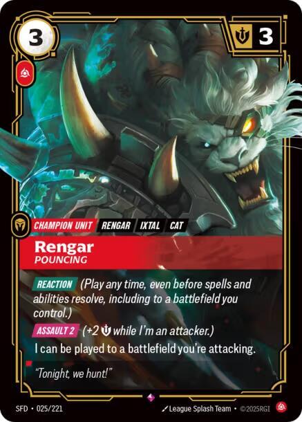 Rengar, Pouncing (025/221) [Spiritforged]