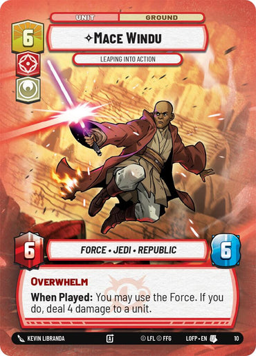 Mace Windu - Leaping into Action (10) (10) [Organized Play Promos]