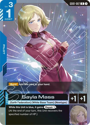 Sayla Mass (Store Tournament Participant Pack 01) (GD01-087) [Gundam Promotional Cards]
