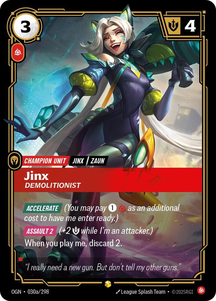 Jinx, Demolitionist (Alternate Art) (030a/298) [Origins]
