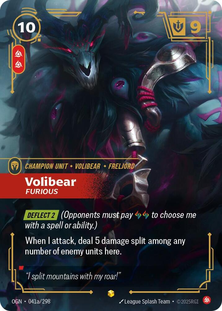 Volibear, Furious (Alternate Art) (041a/298) [Origins]