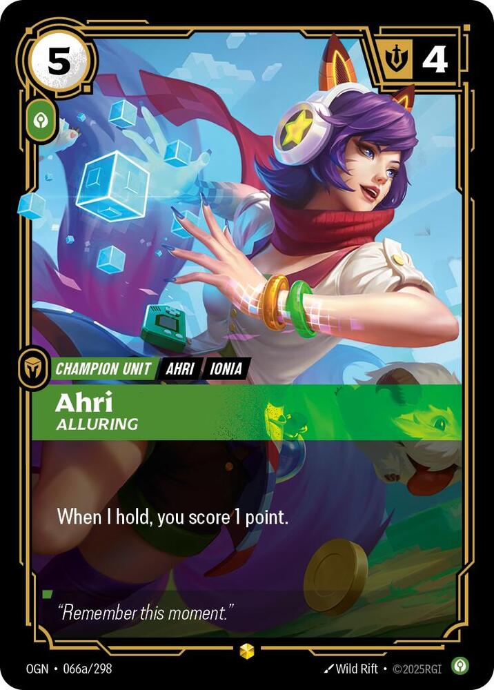 Ahri, Alluring (Alternate Art) (066a/298) [Origins]