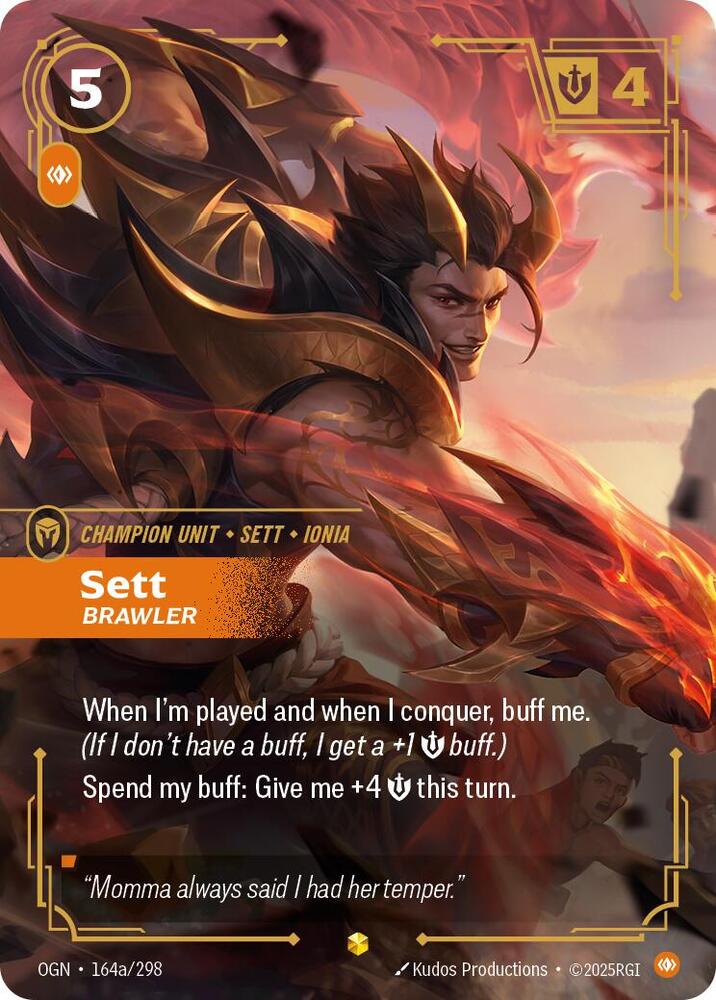 Sett, Brawler (Alternate Art) (164a/298) [Origins]