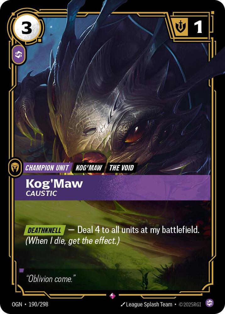 Kog'Maw, Caustic (190/298) [Origins]
