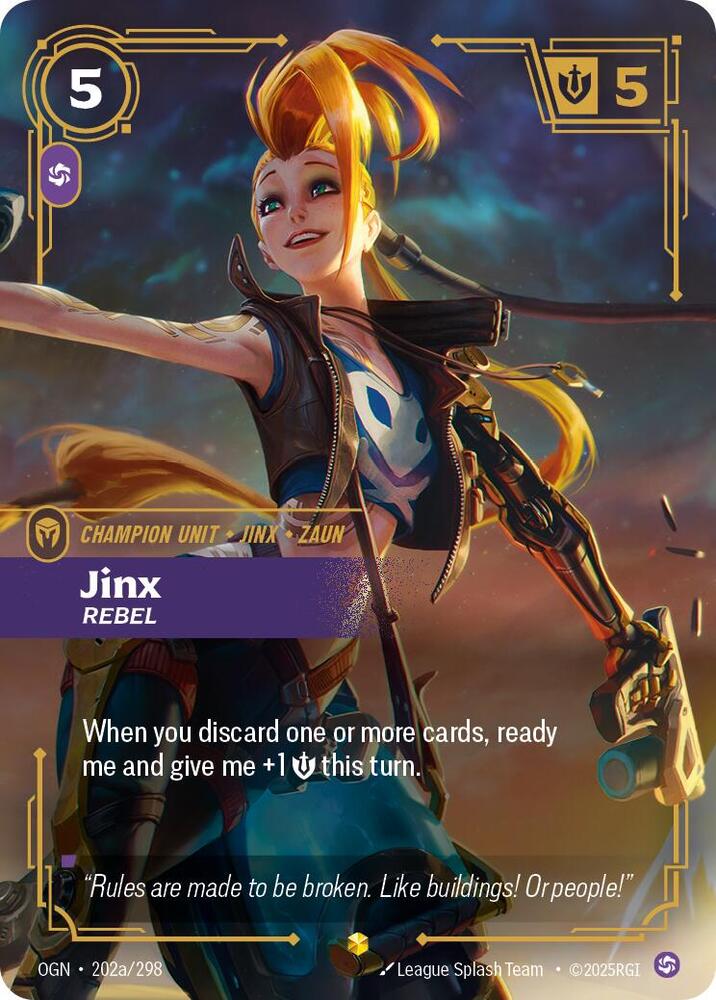 Jinx, Rebel (Alternate Art) (202a/298) [Origins]