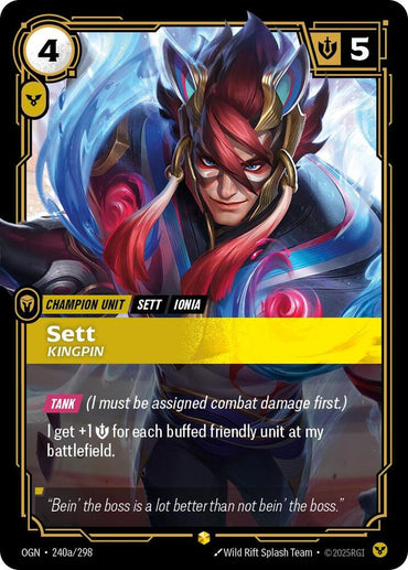Sett, Kingpin (Alternate Art) (240a/298) [Origins]