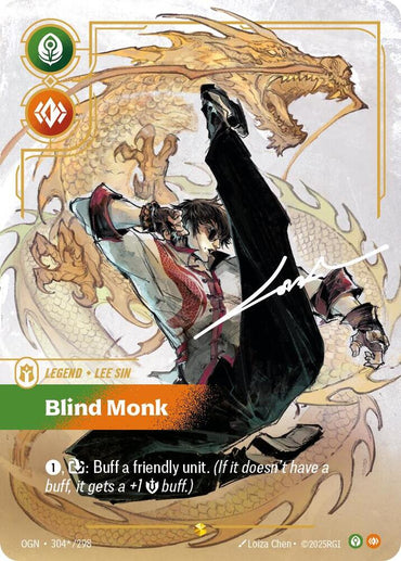 Lee Sin, Blind Monk (Signature) (304*/298) [Origins]