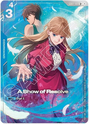 A Show of Resolve (U+) (Premium Accessory Set - Mobile Suit Gundam Wing) (GD01-100) [Gundam Promotional Cards]