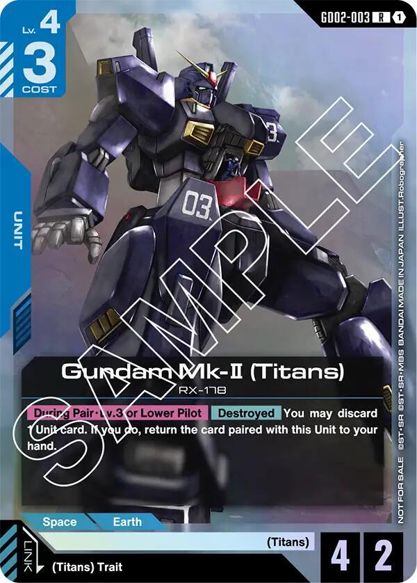Gundam Mk-II (Titans) (Store Tournament Participant Pack 02) (GD02-003) [Gundam Promotional Cards]