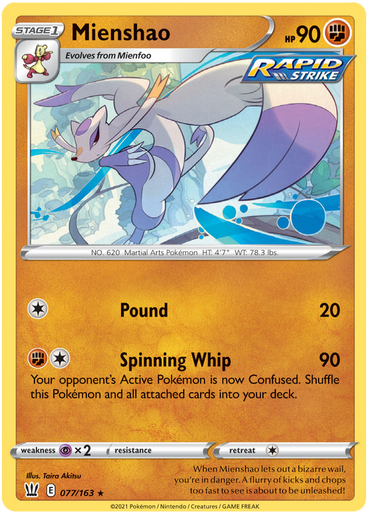 Mienshao (077/163) [Sword & Shield: Battle Styles]