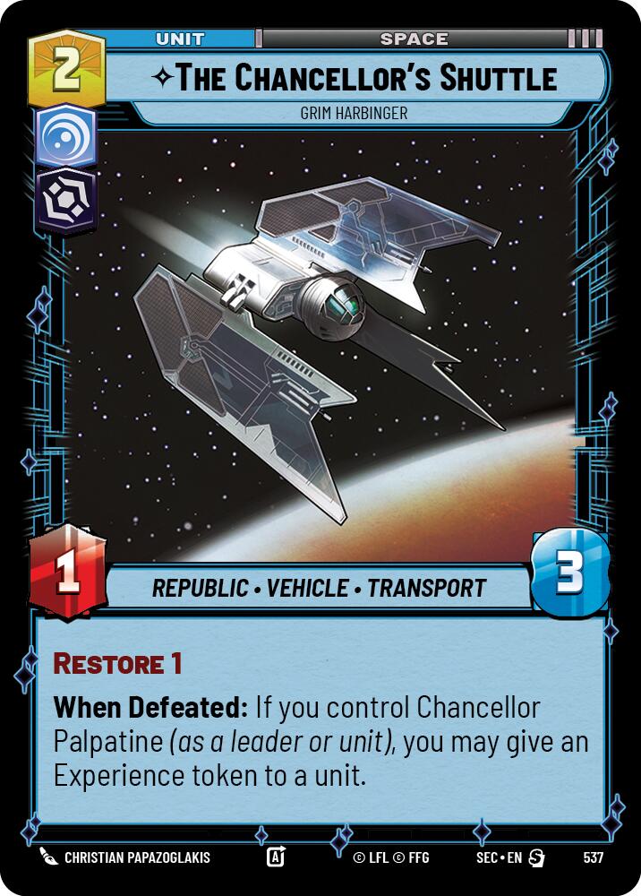 The Chancellor's Shuttle - Grim Harbinger (Foil) (537) (537) [Secrets of Power]