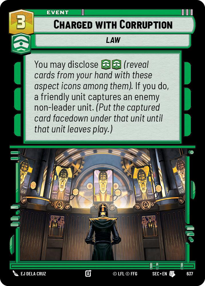 Charged with Corruption (637) (Foil) (637) [Secrets of Power]